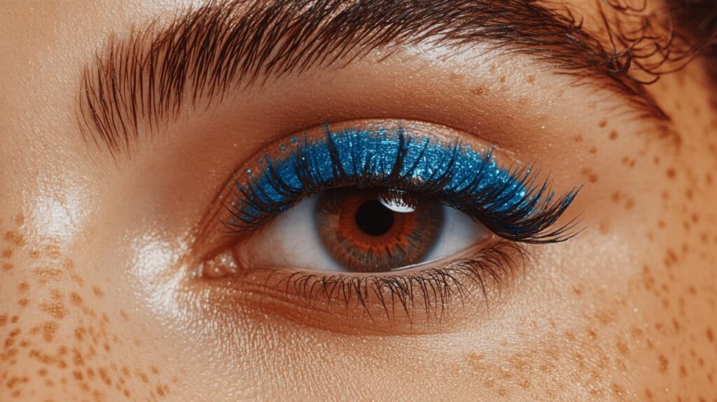 5 mascaras bleus qui font ressortir la couleur des yeux marrons